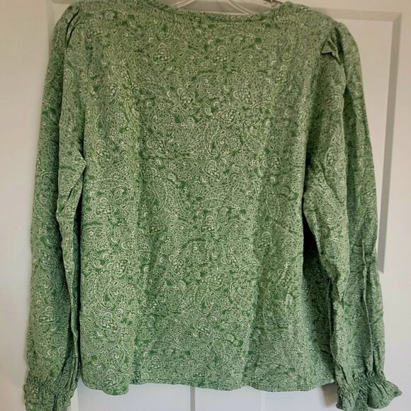 Green Patterned Top (CREAM Brand) - Picture 7 of 7